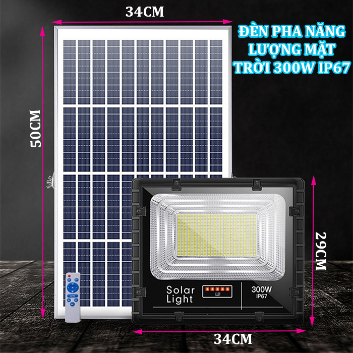 ĐÈN PHA NĂNG LƯỢNG MẶT TRỜI 300W Chính Hãng